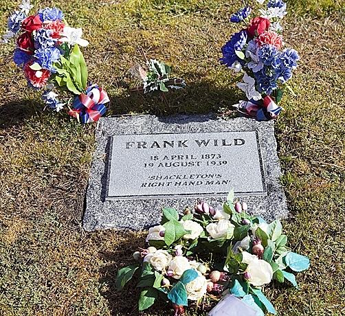 The grave of Ernest Shackleton's "right hand man", Frank Wild, Grytviken cemetery, South Georgia Island